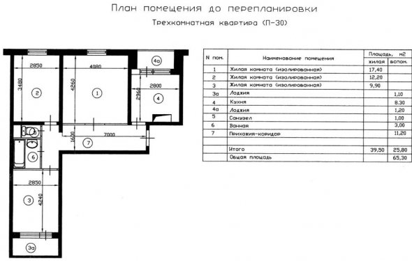 квартиры серии П30