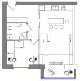 варианты перепланировки однокомнатной квартиры